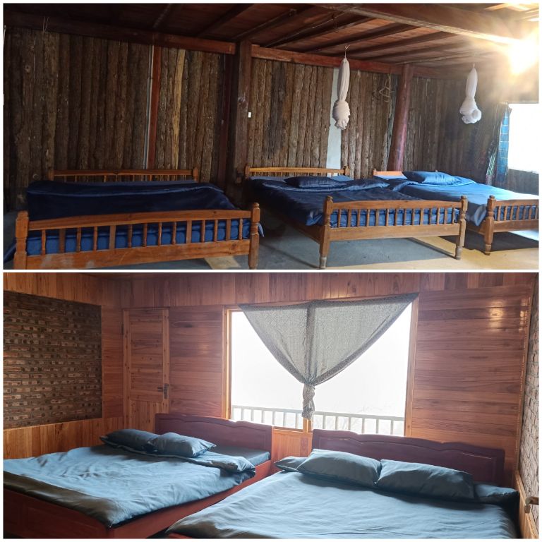 Phòng nghỉ May Kim Ta Phin Homestay mang nội thất bằng gỗ tông màu trầm (nguồn: facebook.com)