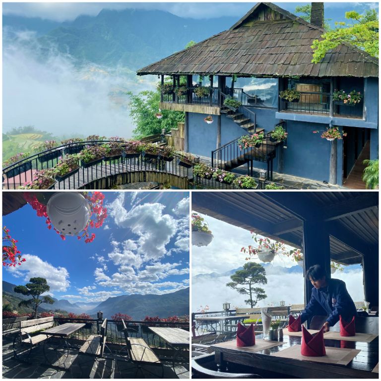 Nhà hàng với view bao trọn 360 độ tới đồi núi Tây Bắc tuyệt đỉnh như này sao mà du khách có thể bỏ lỡ khi tới nghỉ dưỡng tại đây chứ 