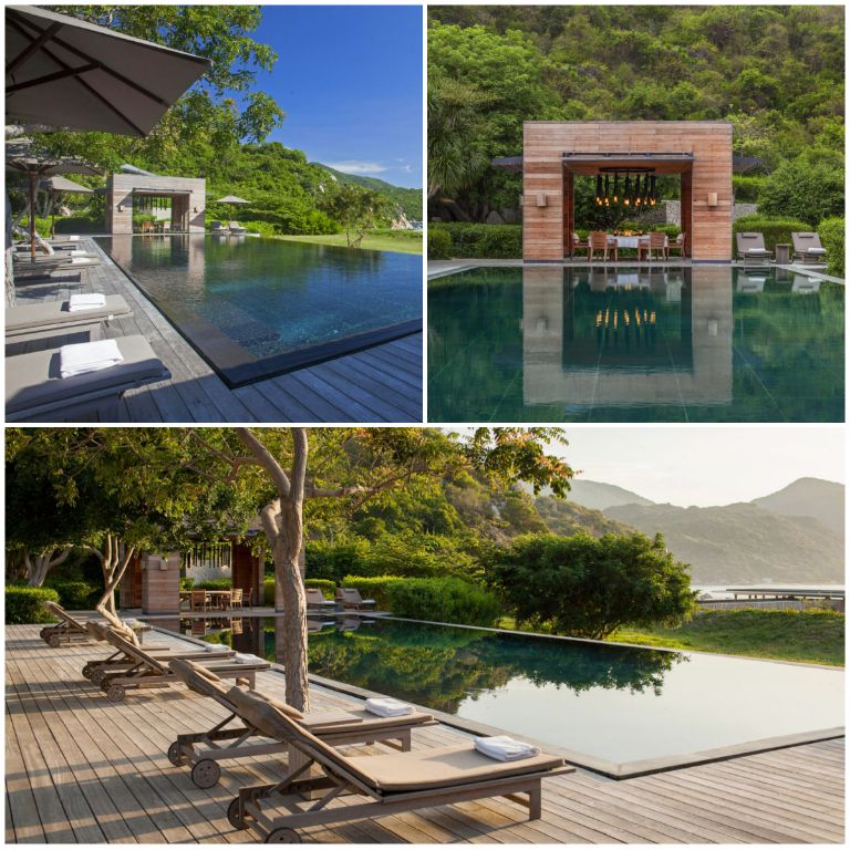 Những căn villa này đều sở hữu riêng 1 hồ bơi vô cực có view nhìn ra quang cảnh núi non, vùng vịnh hùng vĩ. (Nguồn: Internet)
