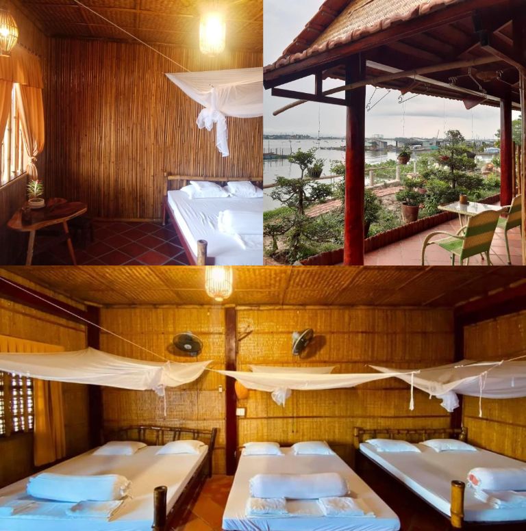 Phòng nghỉ Mekong Riverside Homestay Vinh Long đơn giản nhưng đầy đủ tiện nghi, có ban công lớn (nguồn: booking.com)
