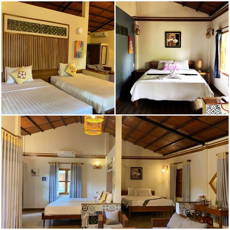 Phòng nghỉ tại Homestay Coco Riverside Lodge có thiết kế đương đại với nhiều concept độc đáo (nguồn: facebook.com)