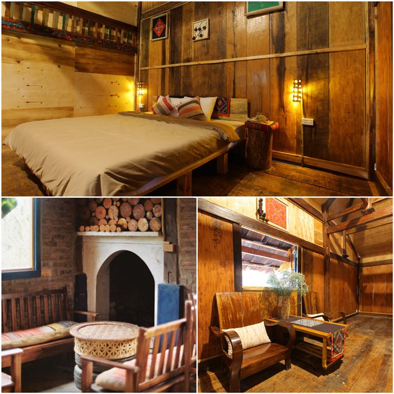 Phòng nghỉ tại Mù Cang Chải Ecolodge homestay Yên Bái trang bị giường đôi hoặc giường đơn phù hợp với đa dạng đối tượng khách hàng. 