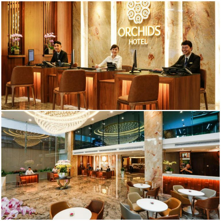 Khu vực đón khách tại sảnh của Khách sạn Sài Gòn Orchids rất chuyên nghiệp và bài bản. (Nguồn ảnh: Booking.com)
