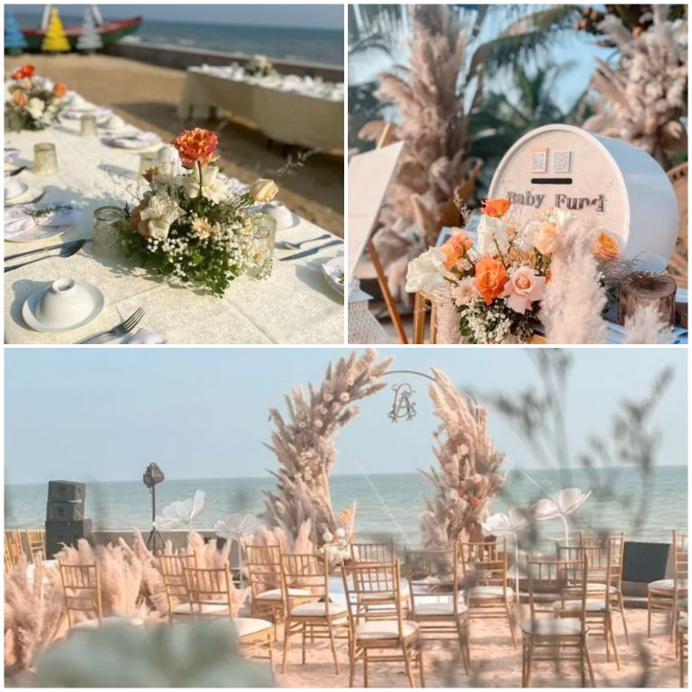 Le Palmier Ho Tram Resort là điểm đến lý tưởng để tổ chức hội họp, tiệc cưới trong nhà và ngoài bãi biển (nguồn: facebook.com)