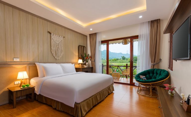 Hiện nay, Mộc Châu Eco Garden Resort cung cấp đến 6 loại phòng đa dạng với diện tích từ 25m2 đến 90m2.