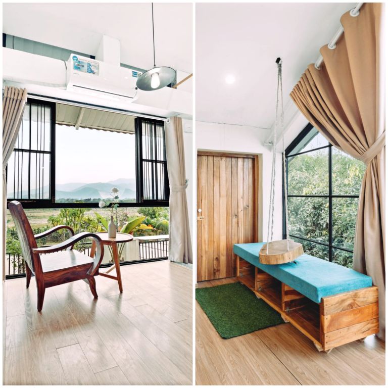 Cả hai phòng ngủ đều được bố trí một góc ngồi bên cửa sổ, cho phép khách lưu trú ngồi chill ngắm cảnh hoặc đọc sách. (Nguồn: Internet)