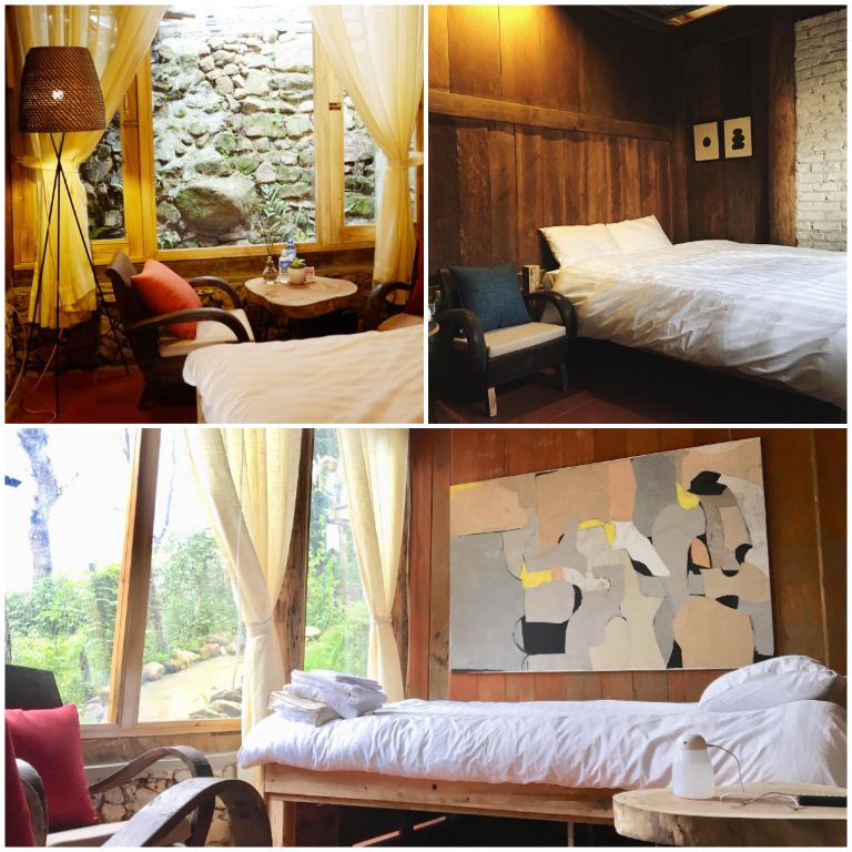 Các phòng ngủ tại Căn hộ Opal House View Thung Lũng có lối thiết kế vintage với gam be vàng (nguồn: facebook.com)
