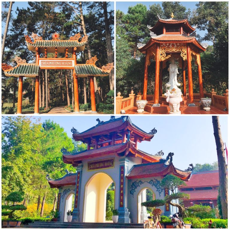 Chùa Phượng Hoàng nằm trong khu du lịch Rừng Thông Bản Áng - Phoenix Mộc Châu Resort, là một ngôi chùa mới được khởi công xây dựng từ tháng 10/2020.
