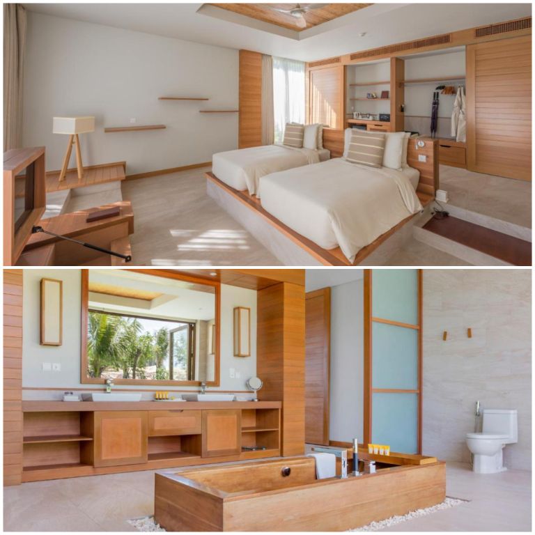 Phòng nghỉ được thiết kế khá đơn giản, với các ô hộp hình vuông giúp tối ưu hóa diện tích và không gian sống.