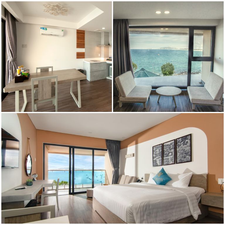 Phòng nghỉ của resort Bình Định này sẽ mang tới cho bạn một trải nghiệm sống đầy hoàng gia với những góc checkin bên biển cực đẹp.