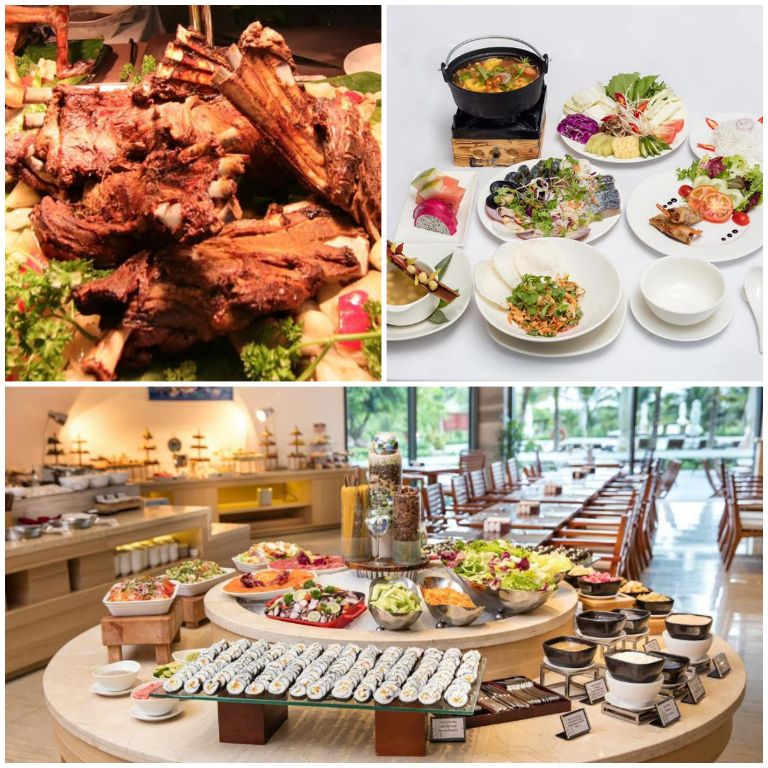 Đến với Cam Ranh Riviera Beach Resort & Spa, du khách sẽ được thưởng menu đa dạng từ những đầu bếp chuyên nghiệp. (nguồn: booking.com)