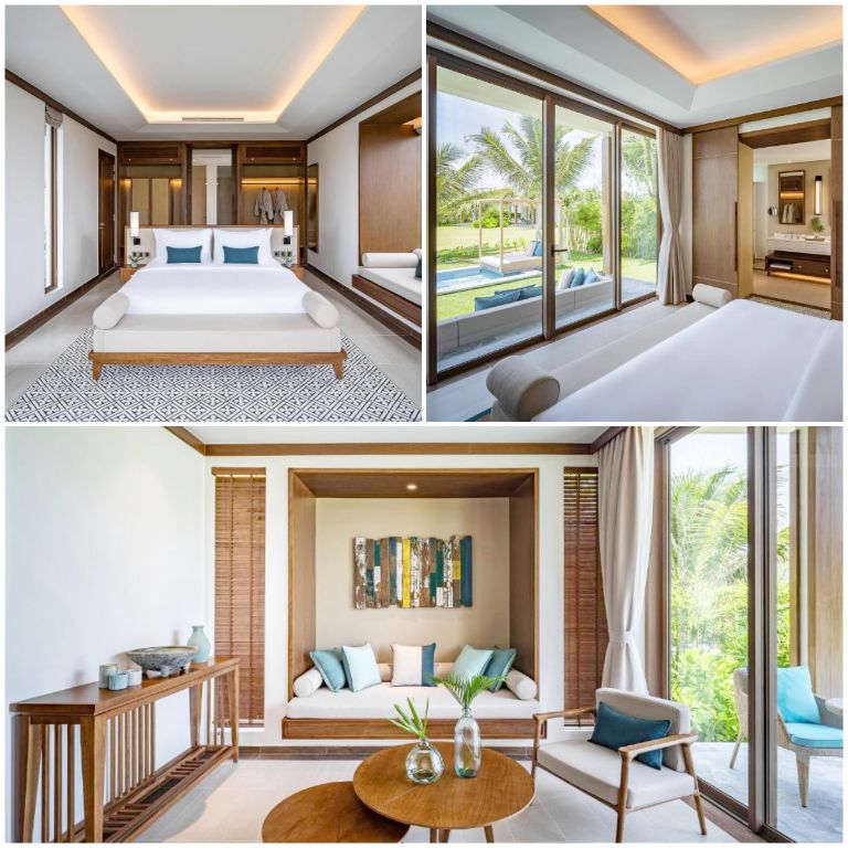 Hệ thống phòng nghỉ tại Maia Resort Quy Nhon có thiết kế mở ôm trọn view khung cảnh bên ngoài (nguồn: booking.com)