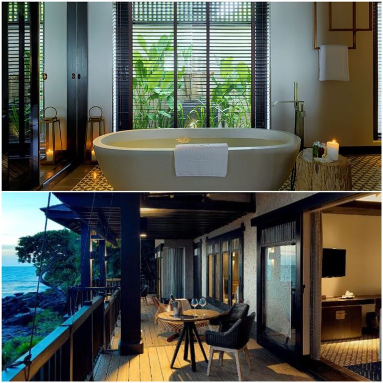One Bedroom Ocean Front Villa mang đến tầm nhìn thoáng đãng ra khu vườn xanh ngát và đại dương bao la.