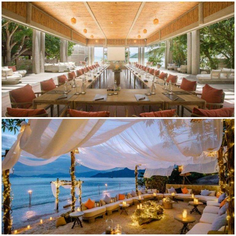 Hai không gian tổ chức tiệc, sự kiện trong và ngoài trời của resort Nha Trang An Lâm với sức chứa lên đến 100 du khách thoải mái cùng 1 lúc. (Nguồn ảnh: anlam.com)