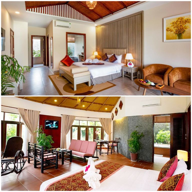 Phòng nghỉ tại Vietstar Resort & Spa Tuy Hoà giữ nét đẹp truyền thống pha lẫn kiến trúc hiện đại (nguồn: booking.com)