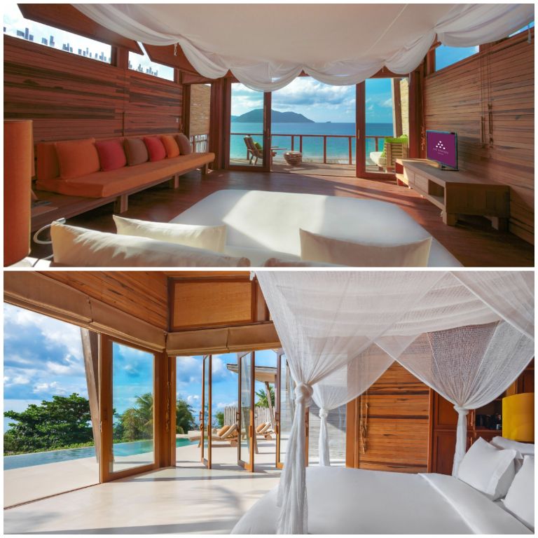 Hạng nghỉ Ocean View Four-Bedroom Pool Villa của resort có diện tích lớn nhất trong toàn bộ hệ thống phòng nghỉ với 671 mét vuông.