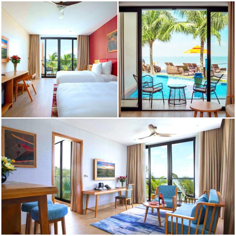Phòng nghỉ Marina Bay Vung Tau Resort & Spa có nhiều cửa sổ kích thước lớn tạo tầm nhìn thoáng đãng (nguồn: booking.com)