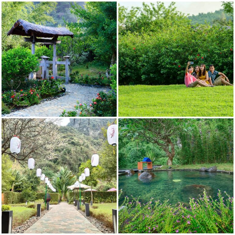 Xung quanh Resort này có rất nhiều cây cối mang đến không gian xanh và rất thư giãn (Nguồn ảnh: Facebook.com)