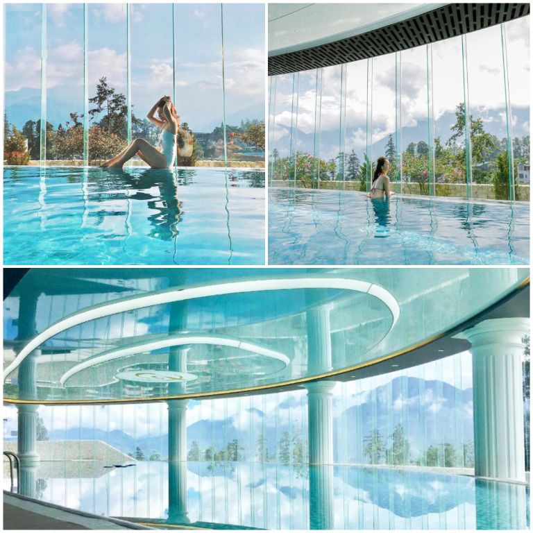 Bể bơi trong nhà tại resort có view sống ảo triệu đô cho du khách tha hồ check in (nguồn: booking.com)