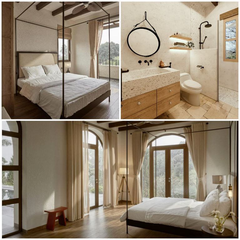 Phòng ngủ có thiết kế sang chảnh và mang tông màu nhã nhặn, tinh tế. (Nguồn: Internet)