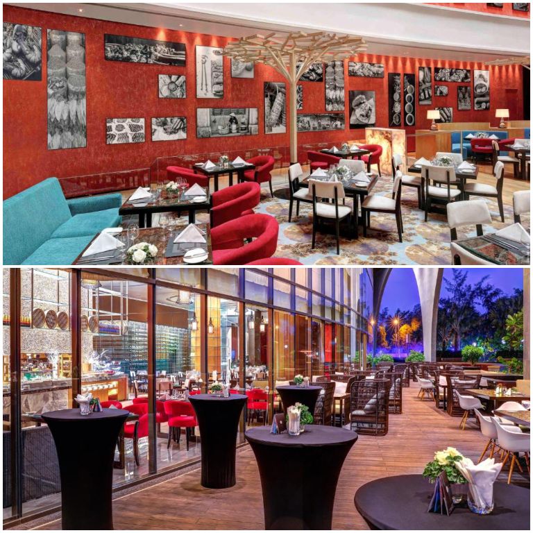 Nhà hàng Riviera bao gồm cả không gian bên trong và bên ngoài vô cùng rộng rãi. (Nguồn: Booking.com) 