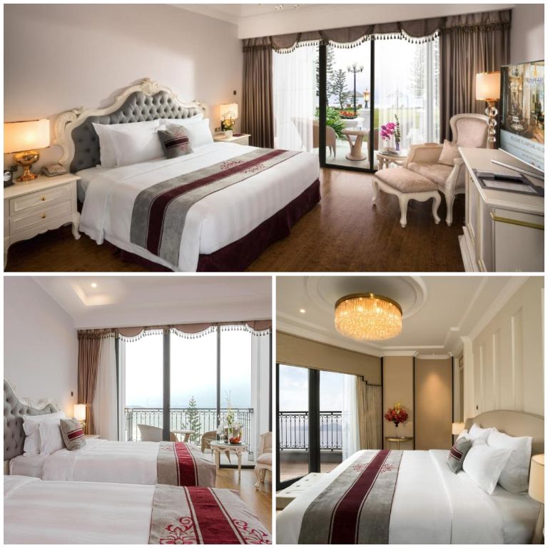Vinpearl Resort & Spa Hạ Long với nội thất phòng ngủ được chọn lọc từ những hãng nổi tiếng của nước ngoài, view hướng thẳng ra đại dương. 