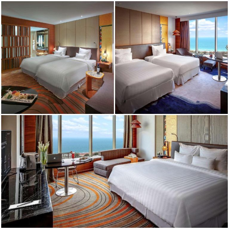 Phòng ngủ có thiết kế cửa kính lớn với view cực xịn. (Nguồn: Booking.com) 