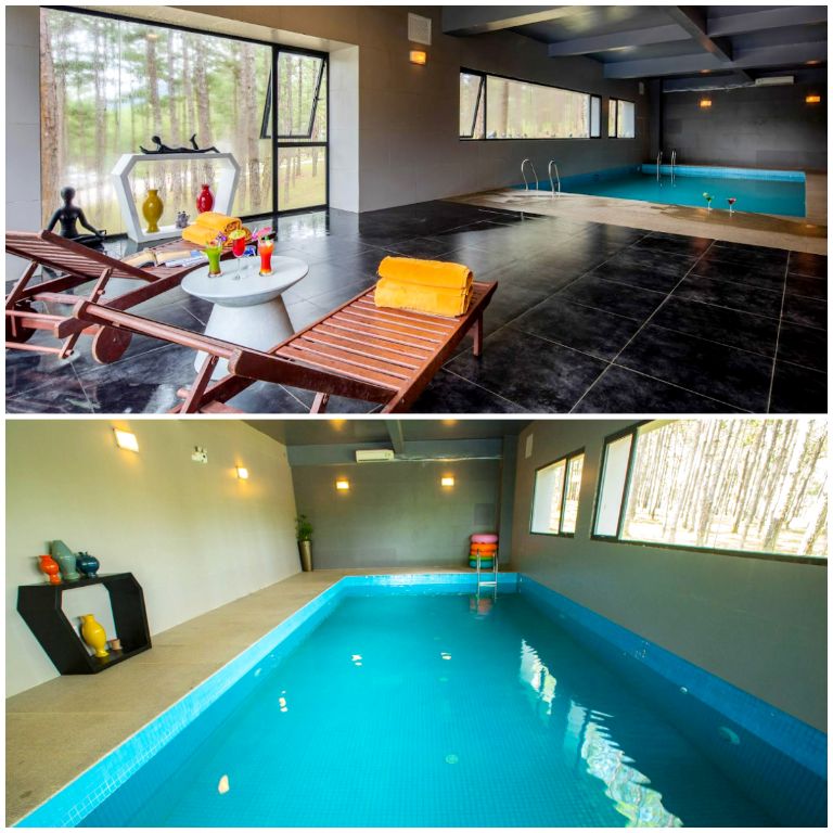 Hồ bơi nước nóng trong nhà là một trong những tiện ích miễn phí được nhiều du khách yêu thích. (Nguồn: Internet)