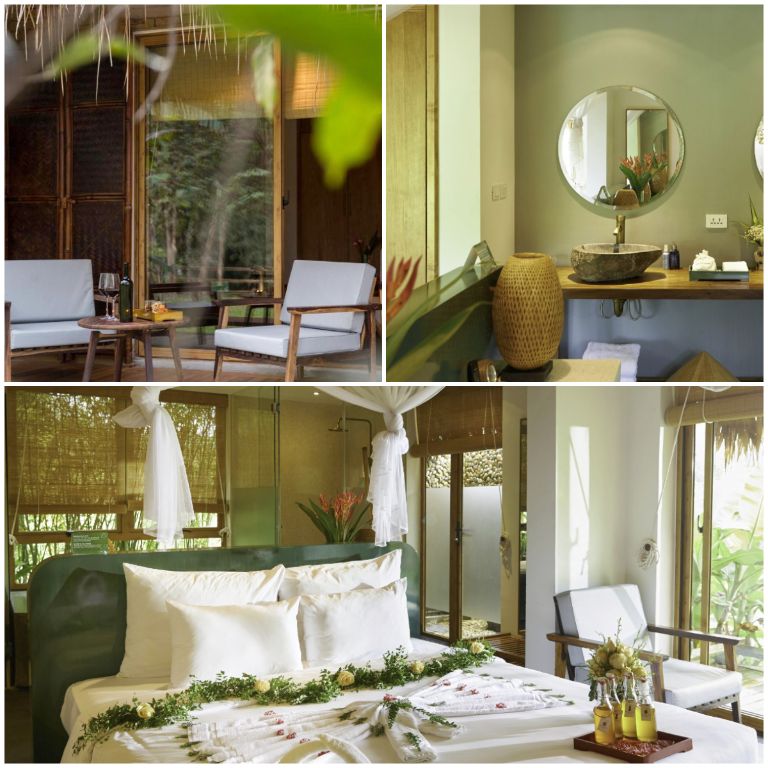 Hạng phòng Zen Master Bungalow 2 phòng ngủ lấy cảm hứng thiết kế từ rừng nhiệt đới (nguồn: booking.com)