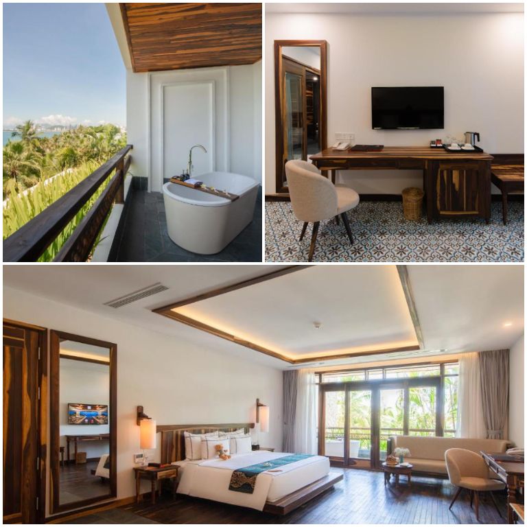 Các phòng của resort mang không gian sang trọng, thiết kế vừa cổ điển vừa hiện đại (nguồn: Booking.com).