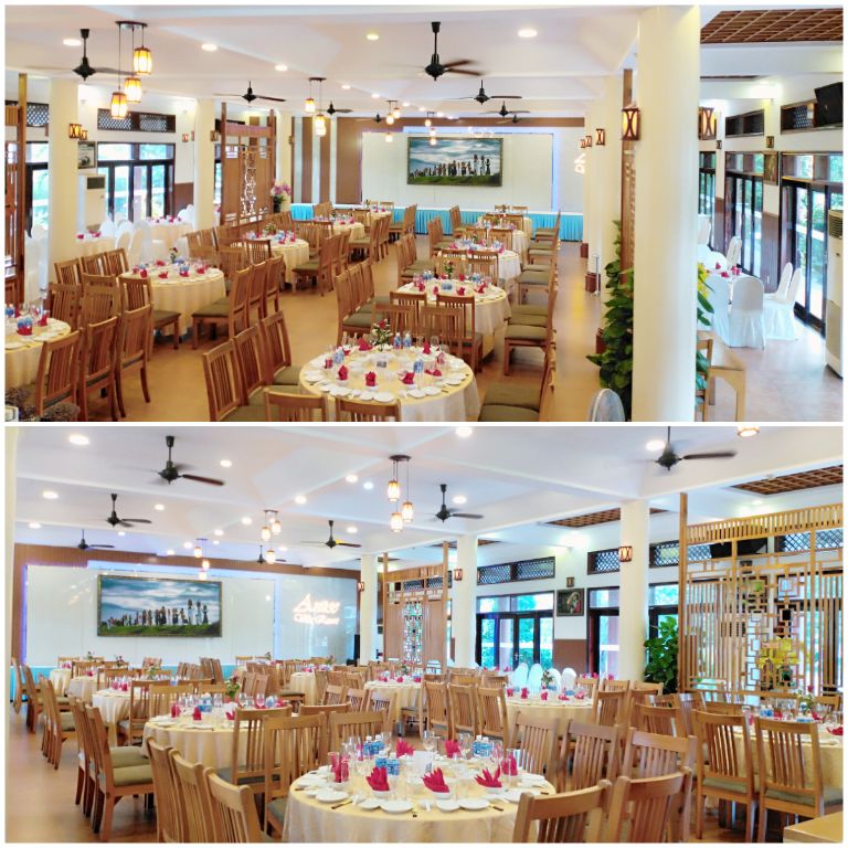Aniise Villa Resort Ninh Thuận sở hữu nhà hàng Annise có thiết kế mở, không gian lớn đáp ứng được các đoàn khách đông người nghỉ dưỡng (nguồn: agoda.com)