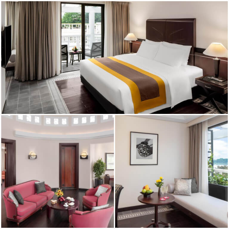 Các phòng đều được trang bị đầy đủ các tiện nghi, nổi bật là giường rộng lớn êm ái và có ban công riêng ngắm dòng sông Hương và khu vườn nhiệt đới tuyệt đẹp.
