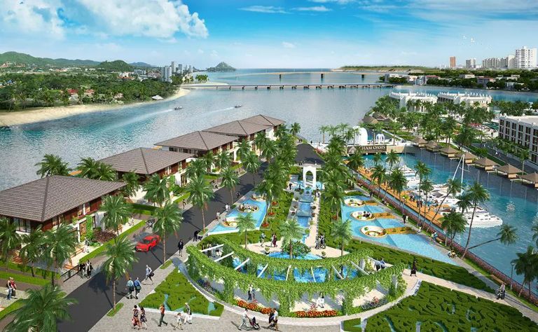 Cham Oasis Nha Trang Resort Condotel nằm ngay cửa sông Cái và biển Nha Trang (nguồn: Booking.com).