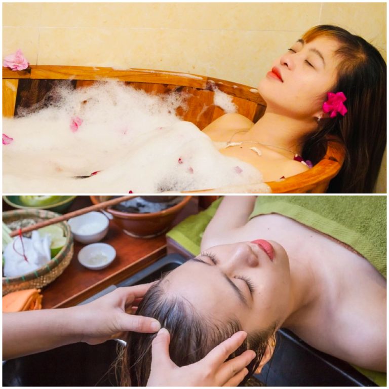 H'mong Village Resort Hà Giang cung cấp dịch vụ tắm lá người Dao đỏ và gội đầu dưỡng sinh theo công thức độc quyền (nguồn: booking.com)