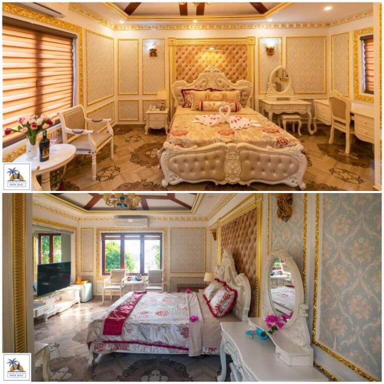 Phòng ngủ được thiết kế theo lối kiến trúc Tây Âu cổ điển cực kỳ sang trọng. (Nguồn: Booking.com)