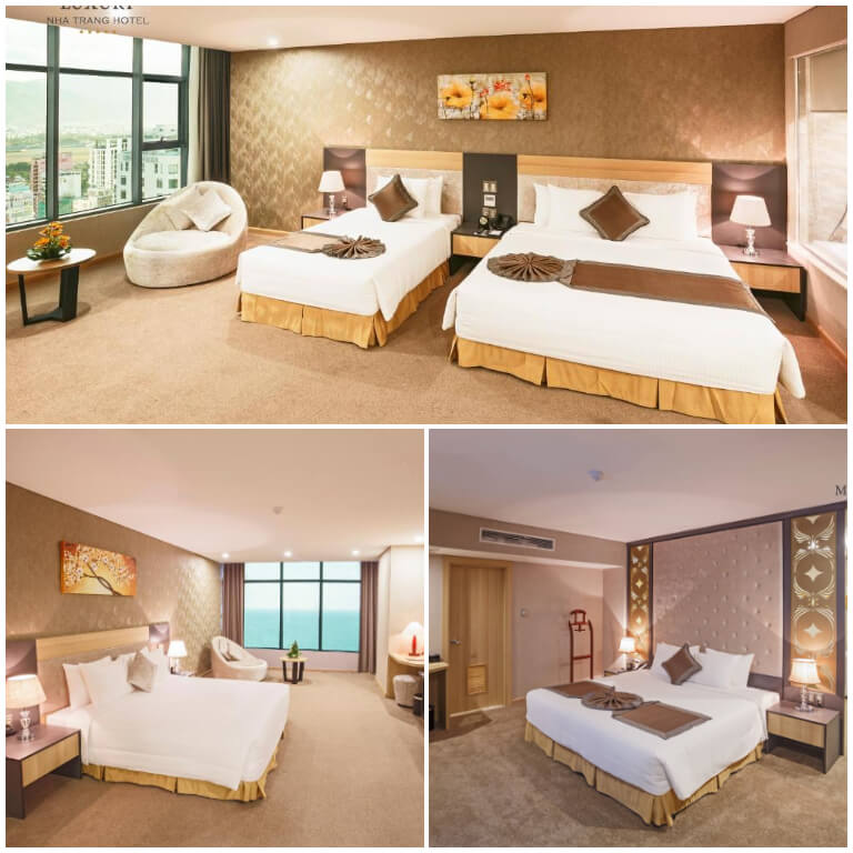 Các căn phòng tại đây mang phong cách tân cổ điển và được thiết kế với không gian mở, giường được trang bị trong phòng là giường kingsize hoặc 2 giường đơn tiêu chuẩn.