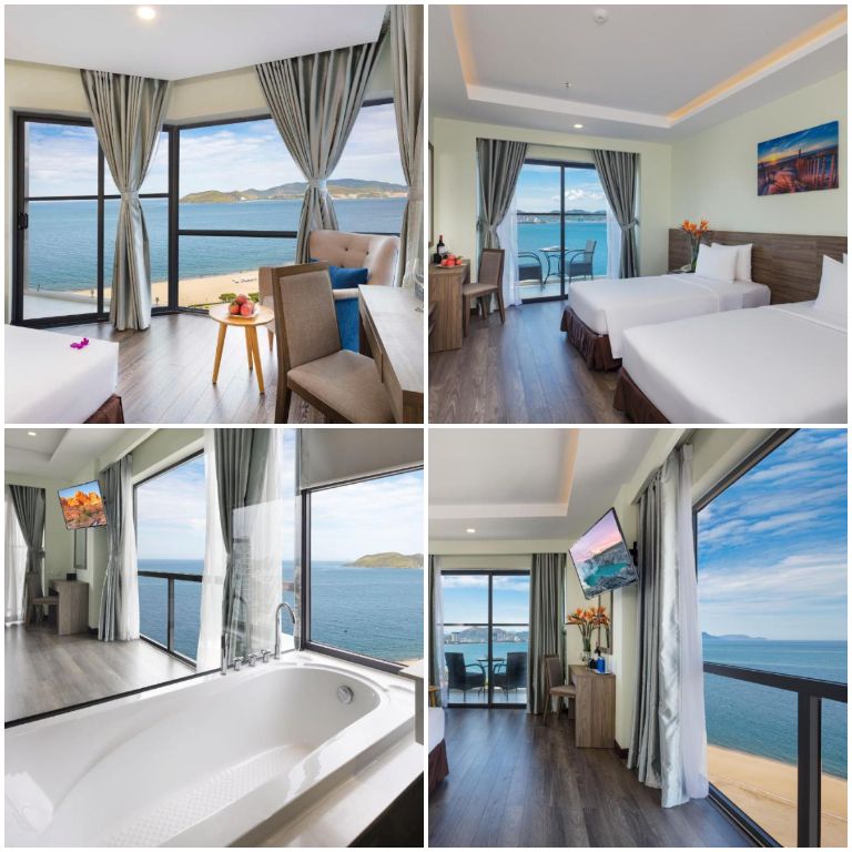 Xavia Hotel Nha Trang sở hữu lên đến 180 phòng nghỉ với lối kiến trúc hoà nhập thiên nhiên được bao phủ với sắc trắng tinh khôi thanh lịch. 