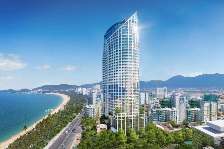 Panorama Nha Trang sở hữu khối kiến trúc cao 39 tầng nổi bên bờ biển Nha Trang thơ mộng. (nguồn: internet)