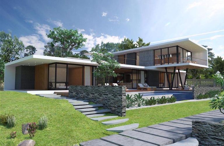 L’Plus Mansion Kim Bôi được thiết kế theo phong cách Địa Trung Hải. (Nguồn: Facebook.com) 