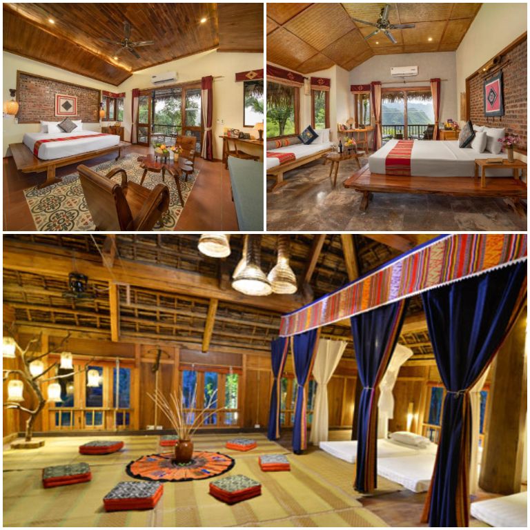 Puluong Retreat Resort cung cấp 4 loại phòng khác nhau, đáp ứng nhu cầu của đa dạng khách hàng. (nguồn: Booking.com).