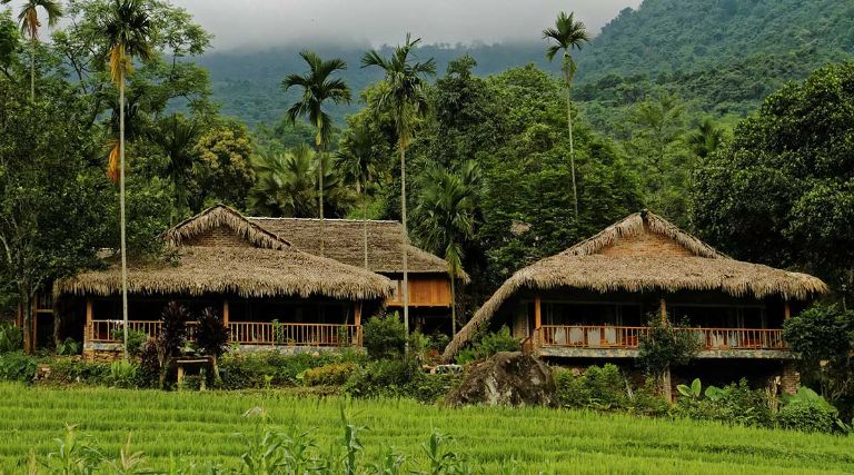 Nhà Sàn và Bungalow của resort được thiết kế theo phong cách truyền thống của dân tộc Thái. (nguồn: Booking.com).