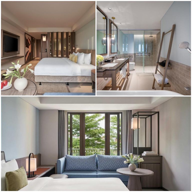 Với thiết kế hiện đại và tông màu ấm áp, các phòng Deluxe tại Bay Resort Hội An mang đến không gian ấn tượng và thoải mái.