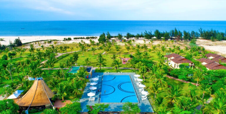 Bảo Ninh resort với diện tích rộng hòa mình vào với thiên nhiên