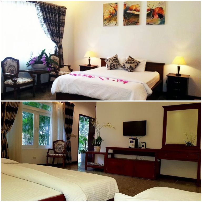 Các căn phòng tại Resort Núi Cấm với lối thiết kế cổ điển, tao nhã toát nên được vẻ ấm cúng như chính căn nhà mình. 