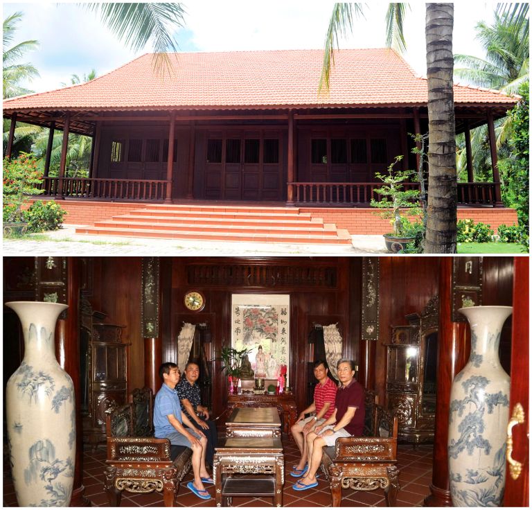 Căn nhà Vietnam House được phục dựng từ căn nhà 3 gian thời xa xưa và tái hiện lại không gian sinh hoạt đậm chất vương giả ở vùng quê. (Nguồn: Internet)