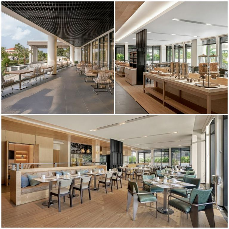 Nhà hàng Oryzaa đem đến không gian thưởng thức ẩm thực đạt chuẩn 5 sao với chỗ ngồi trong nhà tối giản, tinh tế và chỗ ngồi ngoài trời thoáng mát. (Nguồn: Internet)