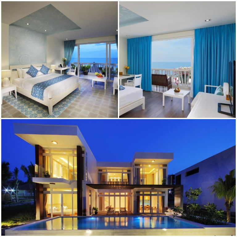 The Cliff Resort & Residences với các phòng ngủ thoáng đãng mang sắc xanh ngập tràn của đại dương. 