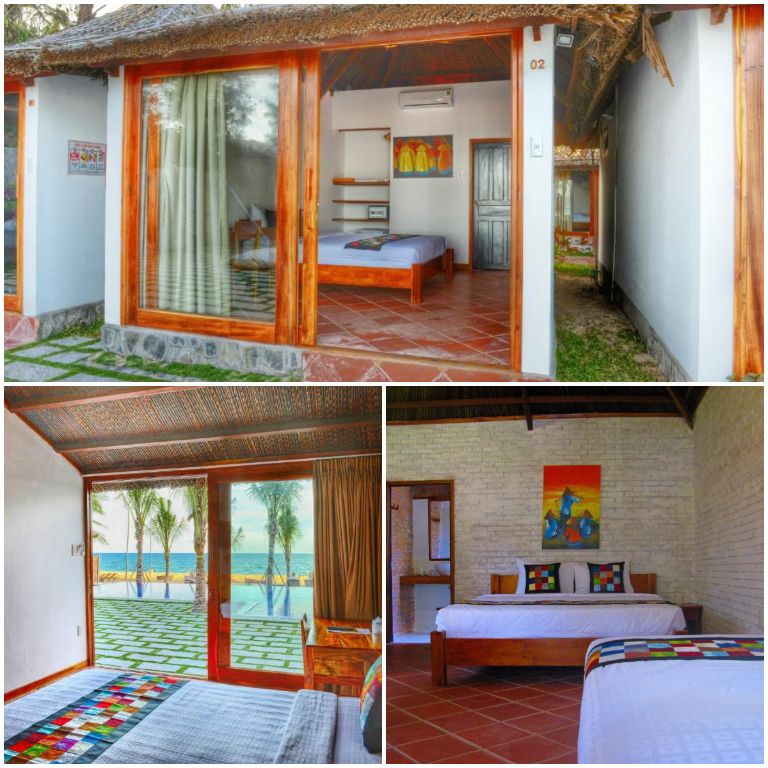 Ananda Resort sở hữu hệ thống phòng với mái chòm gỗ tiieen cùng nội thất gỗ sáng màu.