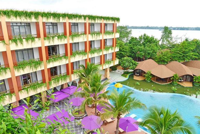 Cồn Khương Resort là không gian nghỉ dưỡng lý tưởng để du khách trải nghiệm văn hóa sông nước miền Tây. 