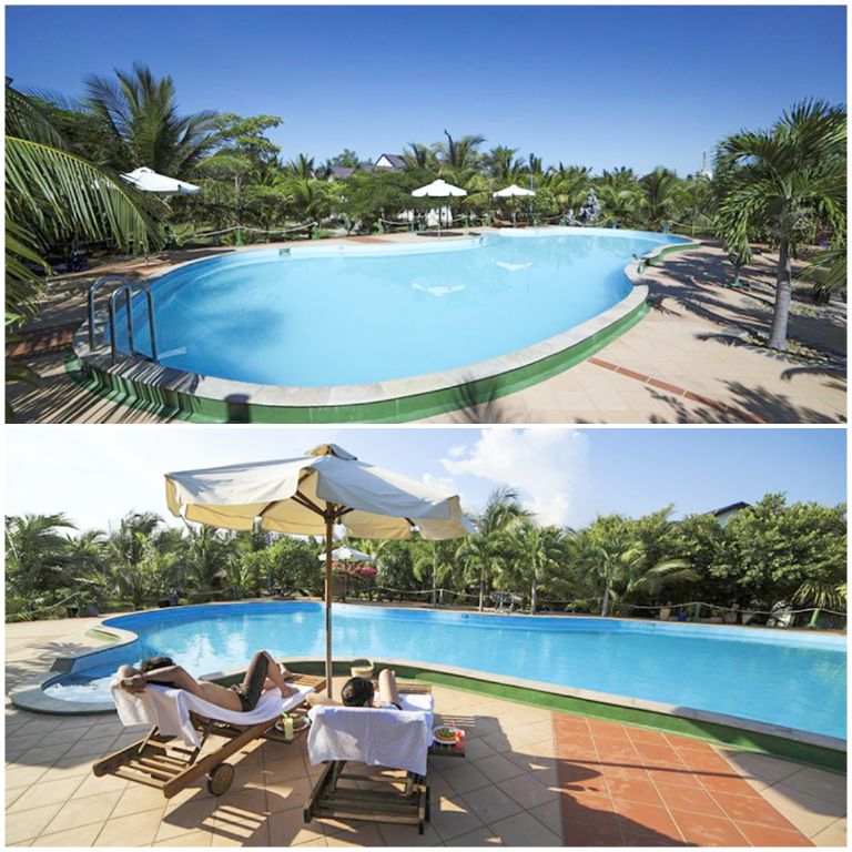 Resort Con Gà Vàng Ninh Thuận phục vụ du khách bể bơi hoàn toàn miễn phí, view sống ảo cực đỉnh không thể bỏ lỡ (nguồn: booking.com)